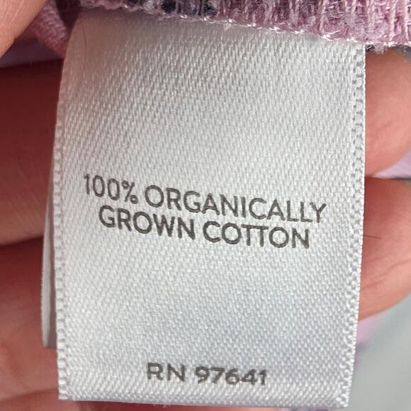 PureJill L Petite Organic Cotton Pink n blue floral Seashell Buttondown blouse - Picture 10 of 14